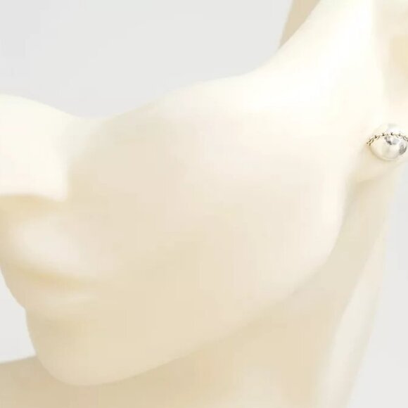 Tiffany & Co. Hardware Ball Chain Stud Earrings Silver 925 Auth w/Box d1142 - Picture 4 of 16